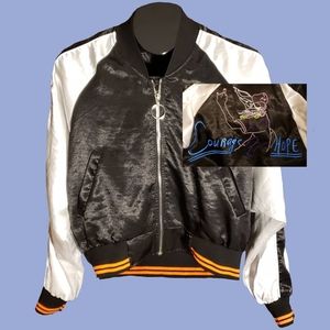 Tang House Satin Bomber Jacket size S